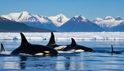 beagle channel,killer whale,antarctic,arctic ocean,marine mammals,orca,arctic antarctica,oceanic dolphins,sea mammals,alaska,sea animals,south island,pilot whales,antarctica,ice bears,antartica,cetacea,whales,arctic,falkland islands,Photography,General,Realistic