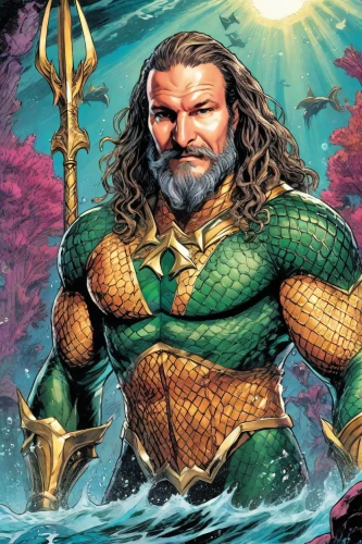 aquaman,god of the sea,sea god,sea man,poseidon,merman,poseidon god face,thorin,heroic fantasy,merfolk,the man in the water,loki,patrol,god of thunder,version john the fisherman,el mar,odin,male character,norse,green lantern,Digital Art,Comic