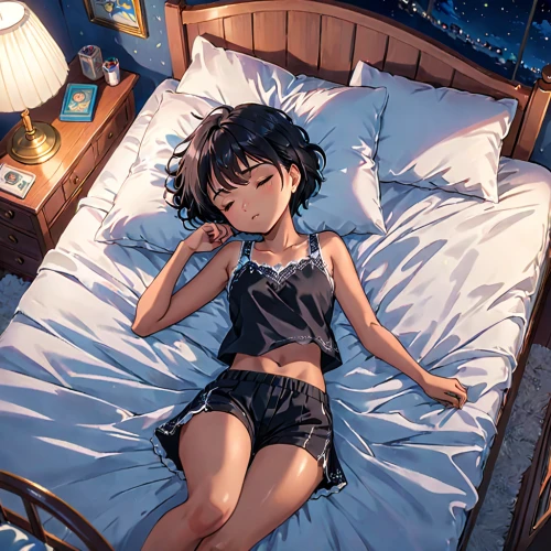 2d,sleeping,sleeping rose,blue pillow,sleep,bed,lying down,asleep,napping,resting,dreaming,sleeping beauty,dream world,zzz,to sleep,playmat,sleeping room,rest,good night,the sleeping rose,Anime,Anime,Traditional