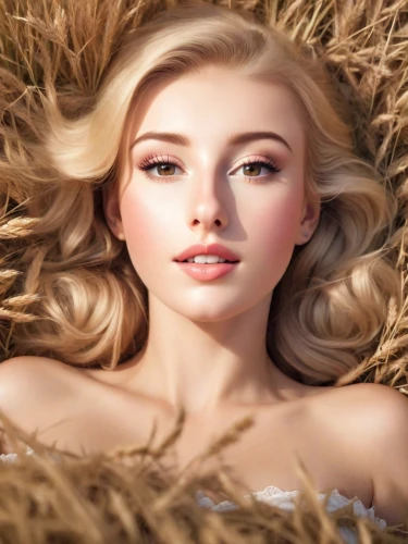 girl lying on the grass,straw bales,bales of hay,woman of straw,straw bale,straw field,pile of straw,strands of wheat,haymaking,blonde woman,realdoll,bed in the cornfield,wheat crops,wheat grasses,wheat grain,blond girl,reed grass,hay bales,strand of wheat,blonde girl,Photography,Commercial