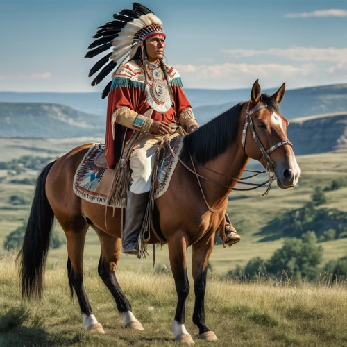 the american indian,war bonnet,american indian,red cloud,buckskin,red chief,native american,amerindien,horse herder,cherokee,chief cook,horsemanship,man and horses,mountain hawk eagle,native american indian dog,indian headdress,painted horse,brown horse,chief,western riding,Photography,General,Realistic