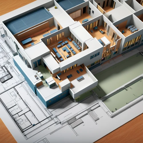 school design,3d rendering,dormitory,architect plan,appartment building,3d rendered,modern office,3d render,penthouse apartment,an apartment,render,biotechnology research institute,3d mockup,hospital ward,core renovation,university hospital,apartment,offices,3d model,office buildings