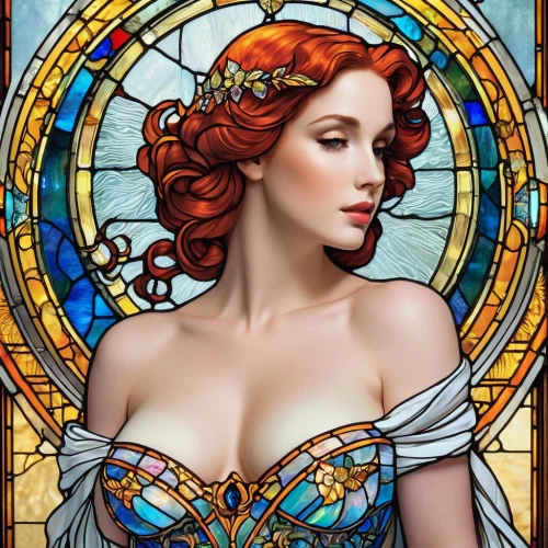 stained glass,mucha,art nouveau,stained glass window,stained glass windows,celtic queen,art nouveau design,art nouveau frames,celtic woman,art nouveau frame,ariel,cinderella,aphrodite,fantasy woman,art deco woman,stained glass pattern,fantasy portrait,fantasy art,the sea maid,fairy tale icons,Unique,Paper Cuts,Paper Cuts 08