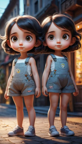 agnes,little girls walking,lilo,cute cartoon character,little people,little boy and girl,despicable me,little girls,twins,cgi,cute cartoon image,b3d,kewpie dolls,character animation,two girls,animated cartoon,girl and boy outdoor,russo-european laika,clones,rag dolls,Conceptual Art,Fantasy,Fantasy 11