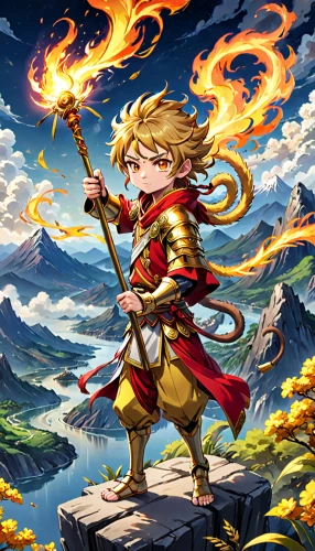 fire background,flame spirit,torch-bearer,fire master,fire angel,fire kite,flame of fire,meteora,alibaba,burning torch,flaming torch,fire siren,fire artist,flame robin,yang,dancing flames,game illustration,pillar of fire,fire lily,fire land,Anime,Anime,Traditional