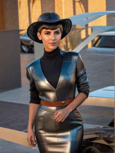 spy,leather hat,business woman,spy visual,fashionista,policewoman,the hat-female,fedora,business girl,kim,fabulous,retro woman,fashionista from the 20s,elegant,officer,businesswoman,pompadour,futuristic,stylish,police hat,Photography,General,Realistic