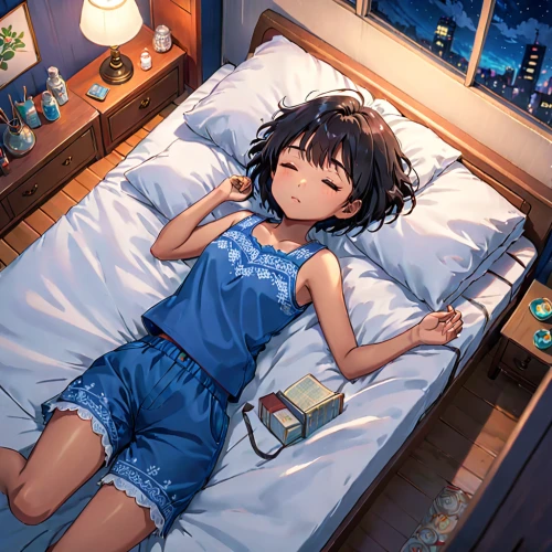 sleeping,blue pillow,sleep,asleep,hinata,zzz,napping,sleeping room,pajamas,dreaming,awake,sleeping rose,to sleep,good night,boy's room picture,pjs,playmat,sleepyhead,sleepy,resting,Anime,Anime,Traditional