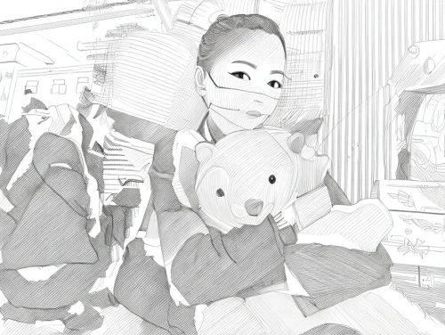 kids illustration,3d teddy,book illustration,stuffed animals,teddies,soft toys,toy store,plush toys,toy's story,cuddly toys,nursery,teddy bears,stuffed toys,animated cartoon,illustrator,disney baymax,little girl reading,picture book,grayscale,ilustration,Design Sketch,Design Sketch,Character Sketch
