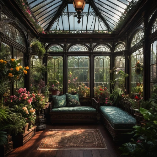conservatory,dandelion hall,greenhouse,ornate room,victorian,palm house,victorian style,orangery,winter garden,bay window,the palm house,interiors,beautiful home,art nouveau,indoor,breakfast room,sitting room,porch,billiard room,great room,Photography,General,Fantasy