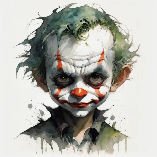 joker,it,clown,creepy clown,scary clown,horror clown,rodeo clown,ronald,ledger,jigsaw,trickster,sting,clowns,world digital painting,juggler,greed,adobe illustrator,syndrome,face paint,illustrator,Illustration,Abstract Fantasy,Abstract Fantasy 18