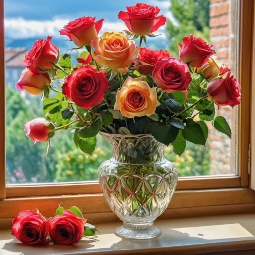 rose arrangement,colorful roses,bouquet of roses,floral arrangement,garden roses,orange roses,rose bouquet,esperance roses,flower arrangement,blooming roses,noble roses,old country roses,beautiful flowers,glass vase,flower vase,flower vases,watercolor roses and basket,mini roses,bouquet of flowers,flower arrangement lying,Photography,General,Realistic