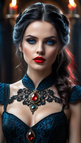 gothic woman,gothic fashion,vampire woman,vampire lady,gothic portrait,gothic style,victorian lady,dark angel,sorceress,jewelry store,queen of hearts,miss circassian,blue enchantress,gothic dress,necklace with winged heart,gothic,goth woman,black rose hip,jewellery,fairy tale character,Photography,General,Fantasy