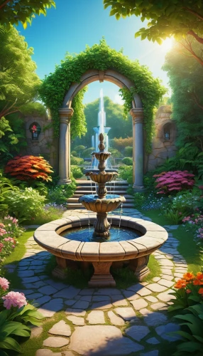 crescent spring,wishing well,stone fountain,fountain,fountain pond,water fountain,cartoon video game background,backgrounds,oasis,spring background,garden of the fountain,august fountain,water spring,background with stones,village fountain,landscape background,nature garden,old fountain,clove garden,gardens,Conceptual Art,Fantasy,Fantasy 21