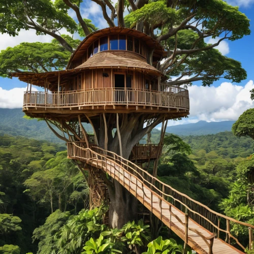 tree house hotel,tree house,treehouse,tree top,treetops,tropical house,treetop,tree tops,stilt house,tree top path,eco hotel,tropical tree,lookout tower,observation tower,rainforest,tree toppers,bird kingdom,rain forest,tropical jungle,hanging houses,Photography,General,Realistic