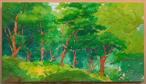 tree canopy,green trees,green forest,forests,mangroves,green landscape,forest landscape,the forests,rainforest,forest background,small landscape,riparian forest,mixed forest,green tree,trees,forest tree,tree grove,painted tree,green space,woodland,Illustration,Paper based,Paper Based 07