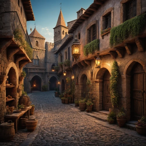 medieval street,medieval town,medieval architecture,the cobbled streets,knight village,medieval,medieval market,cobblestone,old city,old town,the old town,narrow street,alpine village,cobblestones,castle iron market,mountain settlement,escher village,hamelin,jockgrim old town,spa town,Photography,General,Fantasy