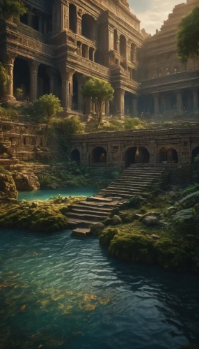 ancient city,artemis temple,the ancient world,ancient buildings,water palace,ancient rome,roman bath,imperial shores,ancient,rome 2,ancient house,underwater oasis,fantasy landscape,maya city,waterscape,world digital painting,karnak,roman ancient,water scape,maya civilization,Photography,General,Fantasy