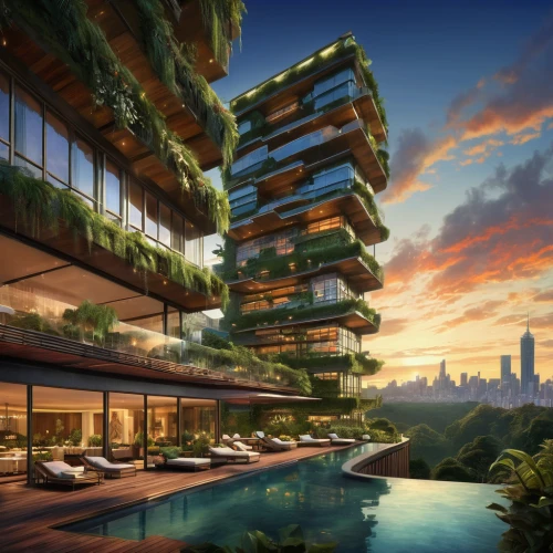 futuristic architecture,eco-construction,eco hotel,residential tower,sky apartment,futuristic landscape,modern architecture,skyscapers,green living,high rise,highrise,urbanization,condominium,jumeirah,floating island,urban towers,urban development,hudson yards,block balcony,roof landscape,Conceptual Art,Oil color,Oil Color 04