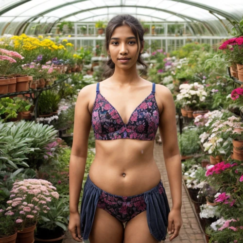 kamini kusum,female swimmer,girl in flowers,two piece swimwear,kamini,indian jasmine,female model,rosa bonita,indian,girl in the garden,asian woman,indian woman,jasmine bush,indian girl,botanic,agent provocateur,floral,gardener,peruvian women,swimmer