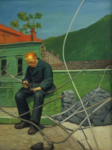 man with a computer,winemaker,a carpenter,construction worker,grant wood,work in the garden,konstantin bow,carpenter,men sitting,man talking on the phone,tradesman,worker,woman sitting,repairman,the labor,basket weaver,khokhloma painting,seller,miner,orlovsky,Art,Artistic Painting,Artistic Painting 03