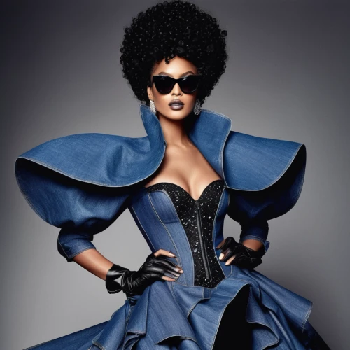 black woman,vogue,fashion dolls,mazarine blue,afro american,afro-american,vanity fair,fabulous,african american woman,afroamerican,vintage fashion,royal blue,fashion shoot,black women,haute couture,black models,cobalt blue,designer dolls,gothic fashion,ball gown,Photography,Fashion Photography,Fashion Photography 04