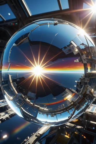 lens flare,glass sphere,heliosphere,glass ball,space art,parabolic mirror,sky space concept,orbital,space station,lensball,earth in focus,prism ball,spheres,orbiting,orbit,futuristic landscape,copernican world system,space tourism,iss,astronaut helmet,Photography,General,Realistic