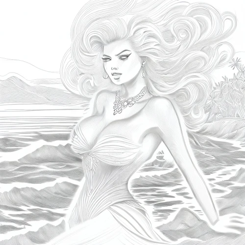 the sea maid,siren,aphrodite's rock,aphrodite,merfolk,mermaid background,wind wave,rogue wave,the wind from the sea,lineart,rusalka,mermaid vectors,mono-line line art,cybele,sea fantasy,the beach pearl,the blonde in the river,line-art,big waves,mermaid,Design Sketch,Design Sketch,Character Sketch