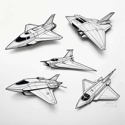 delta-wing,fighter aircraft,spaceships,space ships,spaceplane,grumman x-29,aerospace manufacturer,tail fins,starship,origami paper plane,vector images,vector,kai t-50 golden eagle,jet aircraft,jetsprint,lockheed,space ship model,lockheed martin,silver arrow,supersonic aircraft,Illustration,Vector,Vector 06