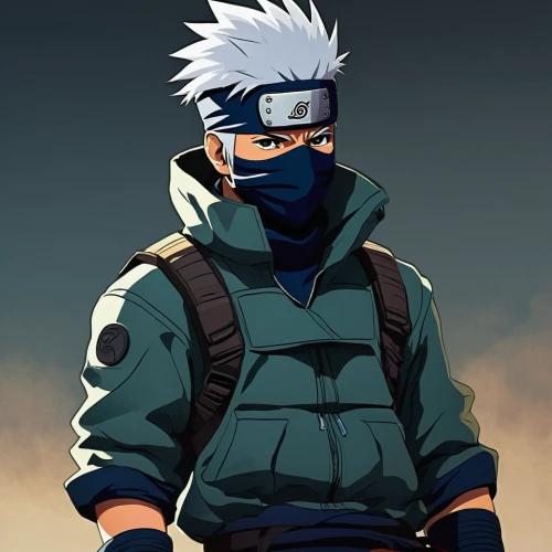 kakashi hatake,naruto,shinobi,bandana background,ninja,cartoon ninja,smoke background,bandit,sensei,bird box,visor,ikayaki,boruto,iaijutsu,edit icon,stylish boy,masked man,ninjutsu,shinkiari,surgical mask,Illustration,Children,Children 01