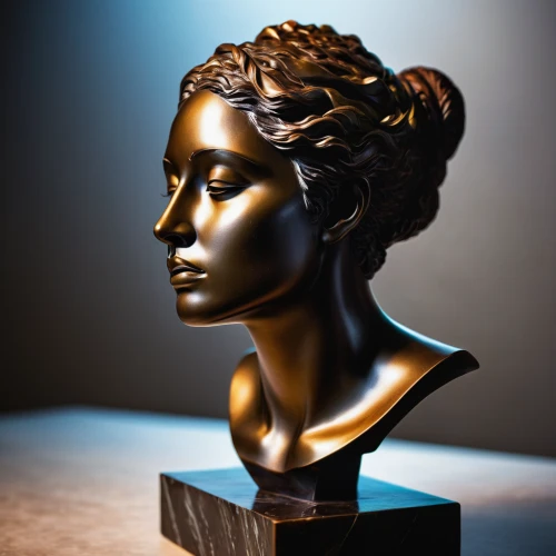 bronze sculpture,woman sculpture,decorative figure,art deco woman,bronze figure,sculpt,classical sculpture,sculptor,sculpture,tears bronze,woman's face,bust,statuette,head woman,scuplture,sculptor ed elliott,caryatid,gold foil crown,allies sculpture,decorative art,Art,Classical Oil Painting,Classical Oil Painting 17