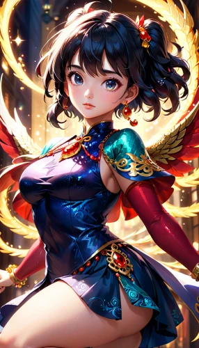 fire angel,oriental princess,ganai,xiaochi,goddess of justice,fantasia,oriental girl,kayano,flame spirit,mukimono,xun,meteora,fire siren,wuchang,cosmos wind,dragon li,phoenix,asia,rem in arabian nights,siu mei,Anime,Anime,Cartoon