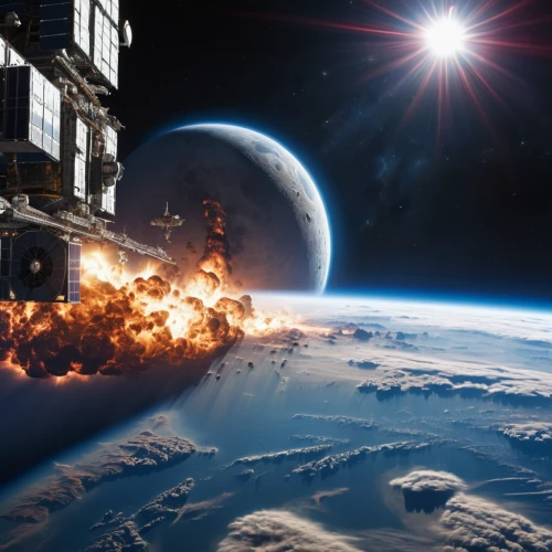 space art,asteroid,exoplanet,earth rise,asteroids,digital compositing,orbiting,terraforming,outer space,cosmonautics day,astronautics,spacewalk,burning earth,space voyage,space walk,space station,binary system,sky space concept,space craft,fire planet,Photography,General,Realistic