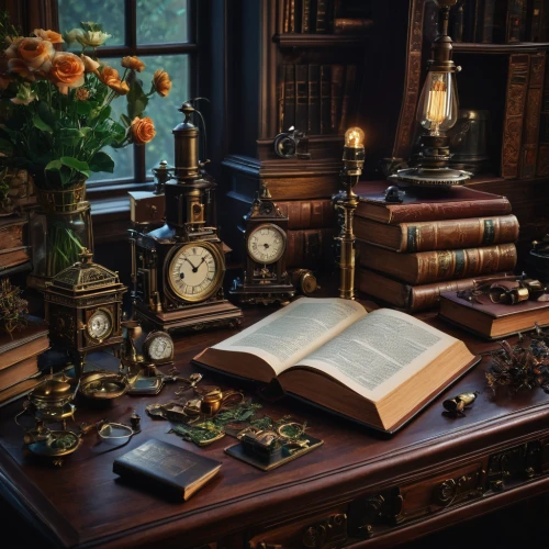 book antique,writing desk,clockmaker,watchmaker,divination,antiquariat,magic book,writing accessories,apothecary,prayer book,bookshelves,old library,study room,old books,writing-book,books,victorian style,ornate room,bibliology,antiques,Photography,General,Fantasy