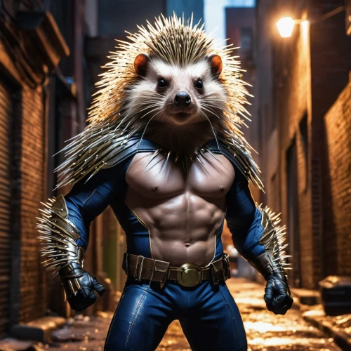 wolverine,rocket raccoon,raccoon,sonic the hedgehog,suit actor,hedgehog,anthropomorphized animals,guardians of the galaxy,north american raccoon,mammal,mozilla,quill,xmen,actionfigure,digital compositing,the suit,ferret,action figure,cgi,marvel figurine,Photography,General,Realistic