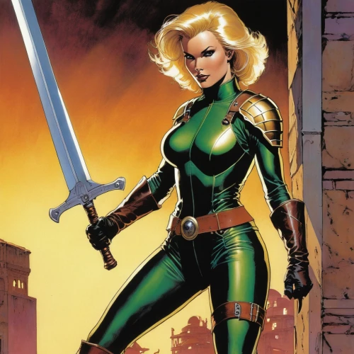 captain marvel,awesome arrow,patrol,arrow,birds of prey-night,huntress,super heroine,best arrow,birds of prey,marvel comics,cleanup,swordswoman,goddess of justice,background ivy,female warrior,green,quill,green lantern,head woman,marvels,Illustration,Paper based,Paper Based 12