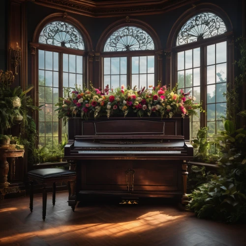 the piano,grand piano,bach flower therapy,piano,player piano,bach flowers,concerto for piano,steinway,pianist,pianos,conservatory,fortepiano,digital piano,christmas arrangement,piano bar,piano player,piano notes,advent arrangement,floral arrangement,spinet,Photography,General,Fantasy