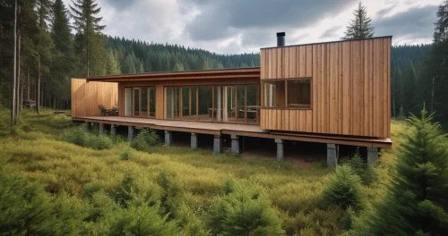 timber house,corten steel,wooden house,house in the forest,house in the mountains,the cabin in the mountains,dunes house,cubic house,house in mountains,log home,eco-construction,american larch,modern house,log cabin,modern architecture,mid century house,wooden decking,chalet,inverted cottage,eco hotel,Photography,General,Realistic