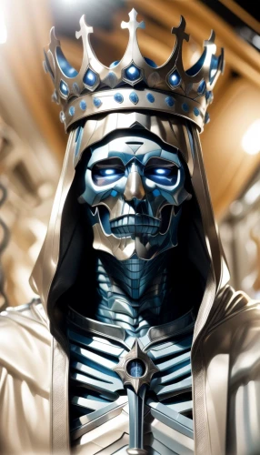 skeleltt,imperial crown,endoskeleton,king tut,high priest,crown render,death god,king crown,king caudata,emperor,doctor doom,king ortler,emperor of space,freemason,queen cage,the ruler,magistrate,blue demon,tutankhamun,white walker