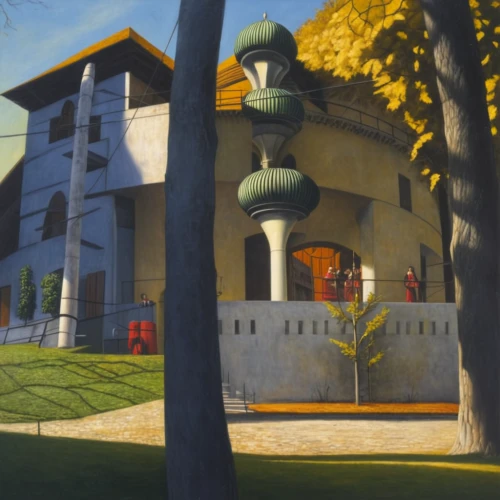 studio ghibli,house painting,grant wood,apartment house,house with caryatids,house hevelius,gobelin,crooked house,house in the forest,knight house,church painting,apartment building,north american fraternity and sorority housing,peter-pavel's fortress,art academy,private house,castelul peles,dormitory,townhouses,ruhl house,Art,Classical Oil Painting,Classical Oil Painting 19