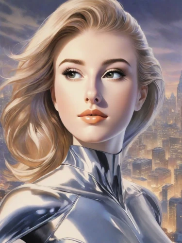 joan of arc,head woman,silver,fantasy woman,fantasy portrait,angel moroni,elsa,jaya,sci fiction illustration,blonde woman,silver arrow,cg artwork,goddess of justice,andromeda,nova,femme fatale,portrait background,female warrior,lena,samara