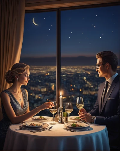 romantic dinner,romantic night,romantic scene,dinner for two,romantic portrait,romantic meeting,romantic,fine dining restaurant,candle light dinner,romantic look,date night,honeymoon,dining,online date,diner,date,romance,a restaurant,alpine restaurant,dating,Conceptual Art,Sci-Fi,Sci-Fi 25