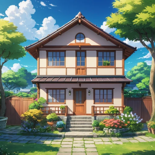 wooden house,house painting,small house,little house,country house,traditional house,studio ghibli,ancient house,violet evergarden,lonely house,beautiful home,private house,farm house,home landscape,country estate,frame house,houses clipart,wooden houses,large home,house drawing,Illustration,Japanese style,Japanese Style 03