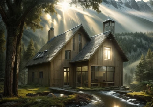 house in the forest,the cabin in the mountains,house in mountains,house in the mountains,small cabin,log home,log cabin,wooden house,mountain hut,home landscape,summer cottage,lonely house,cottage,little house,wooden hut,world digital painting,chalet,small house,house with lake,mountain huts