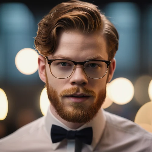 silver framed glasses,lace round frames,wedding glasses,reading glasses,male model,smart look,wooden bowtie,with glasses,swedish german,glasses,glasses glass,beard,formal guy,professor,male person,glasses penguin,groom,businessman,man portraits,bow tie,Photography,General,Cinematic