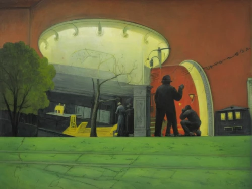 bus shelters,gas-station,night scene,bus stop,gas station,petrol pump,street scene,church painting,the threshold of the house,the girl at the station,house silhouette,subway station,busstop,observatory,grant wood,hollywood metro station,public art,underpass,electric gas station,orlovsky,Art,Artistic Painting,Artistic Painting 02