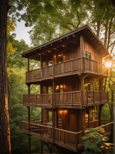 tree house hotel,tree house,treehouse,house in the forest,log home,the cabin in the mountains,timber house,eco hotel,log cabin,treetops,new echota,summer cottage,chalet,stilt house,lodging,lodge,beautiful home,wooden house,cottagecore,wooden sauna,Photography,General,Cinematic