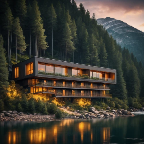 house by the water,house with lake,house in the mountains,house in mountains,the cabin in the mountains,eco hotel,luxury property,dunes house,luxury hotel,beautiful home,seton lake,lago grey,chalet,timber house,british columbia,modern architecture,river side,lake view,wooden house,log home,Photography,General,Fantasy