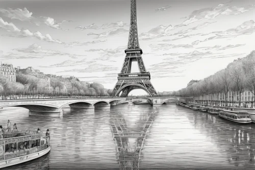 paris clip art,universal exhibition of paris,river seine,watercolor paris,french digital background,paris,paris cafe,the eiffel tower,eiffel tower french,eiffel,eiffel tower under construction,parisian coffee,world digital painting,eiffel tower,eifel,france,french,champ de mars,bridge new europe,trocadero,Illustration,Black and White,Black and White 30