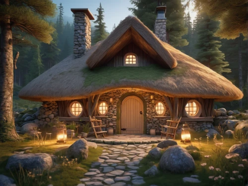 house in the forest,fairy house,log cabin,summer cottage,little house,small cabin,cottage,small house,traditional house,witch's house,the cabin in the mountains,fairy village,thatched cottage,log home,lodge,beautiful home,miniature house,wooden house,home landscape,alpine village,Photography,Artistic Photography,Artistic Photography 15