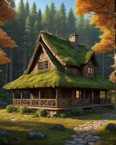 house in the forest,wooden house,house in mountains,log cabin,little house,house in the mountains,log home,the cabin in the mountains,small house,cottage,summer cottage,lonely house,home landscape,traditional house,wooden hut,small cabin,country cottage,fisherman's house,mountain hut,witch's house,Art,Classical Oil Painting,Classical Oil Painting 17